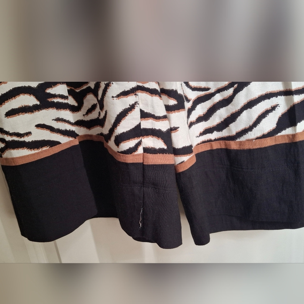 H&M NWT Zebra Print Wide Leg Pants Women's Sz 4 Formal Party Profesional Casual - Picture 4 of 9